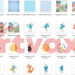 Smurfs Watercolor Clipart