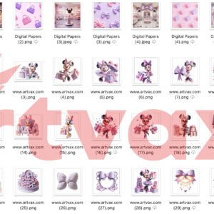 Minnie Mouse and Mickey Mouse Digital Clipart