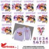 Kpop Huntrix Birthday Numbers Clipart