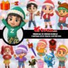 Christmas Kpop Demon Hunters PNG Bundle