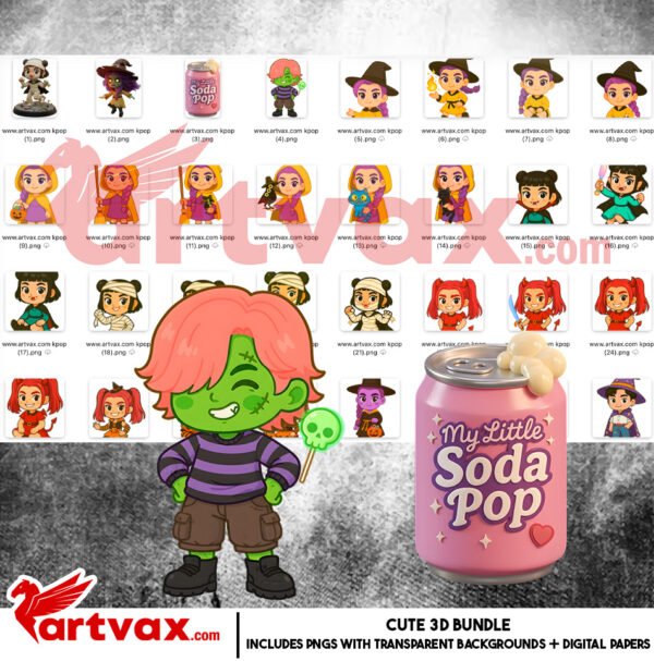 Kpop Halloween Clipart Bundle,