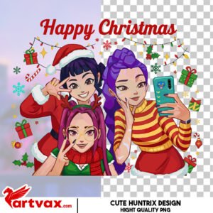Huntrix Girls Christmas PNG