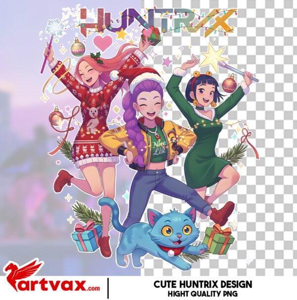 Huntrix Christmas PNG