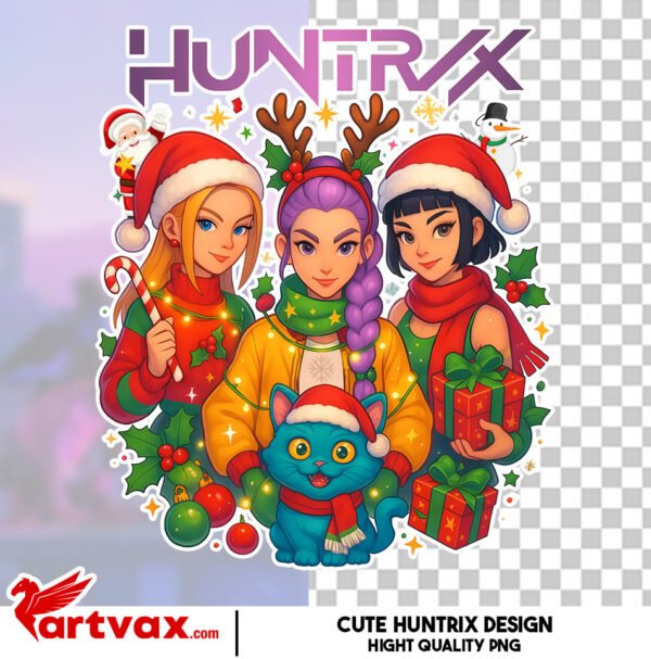 Huntrix Christmas PNG