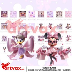 Minnie Mouse and Mickey Mouse Digital Clipart