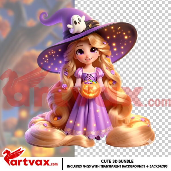 Disney Princess Halloween PNG Bundle