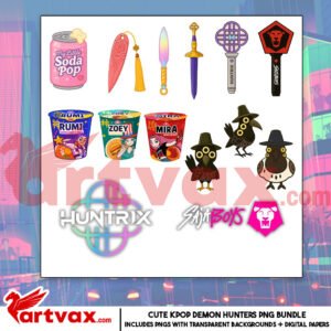 Kpop Demon Hunters Clipart Bundle