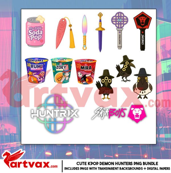 Kpop Demon Hunters Clipart Bundle