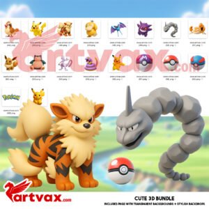 Pokemon Birthday Clipart Bundle