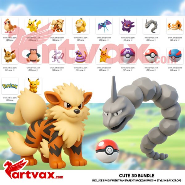 Pokemon Birthday Clipart Bundle