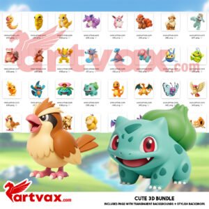 Pokemon Birthday Clipart Bundle