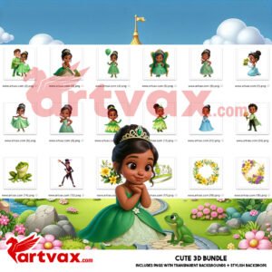 Princess and the Frog Clipart Bundle