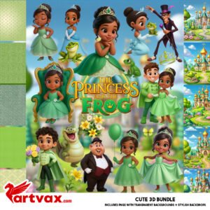 Princess and the Frog Clipart Bundle