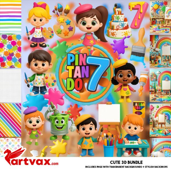 Painting Party Clipart Bundle