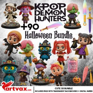 Kpop Halloween Clipart Bundle,
