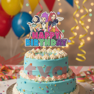 Kpop Huntrix Happy Birthday Clipart Bundle