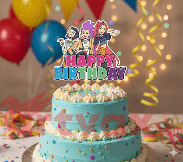 Kpop Huntrix Happy Birthday Clipart Bundle