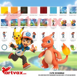 Pokemon Birthday Clipart Bundle