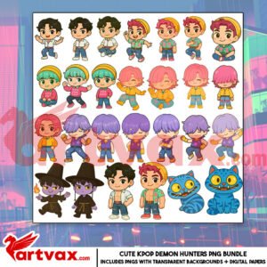 Kpop Demon Hunters Clipart Bundle