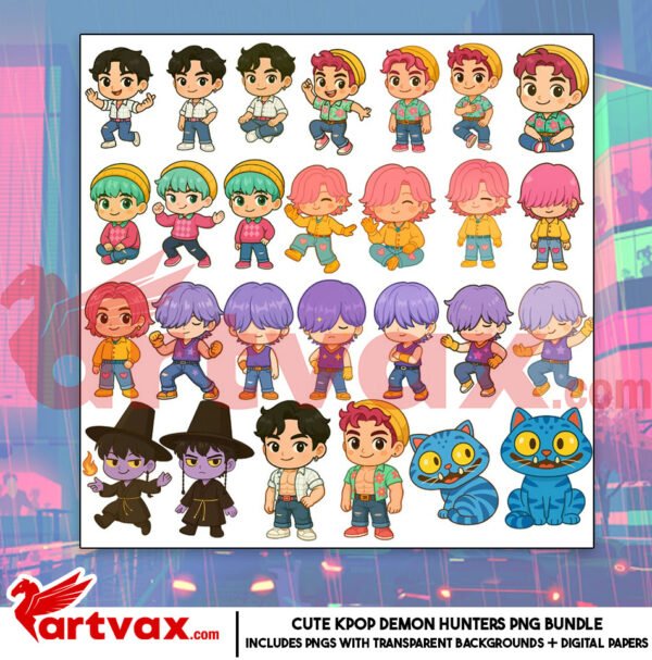 Kpop Demon Hunters Clipart Bundle