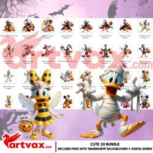 Mickey Halloween Clipart Bundle