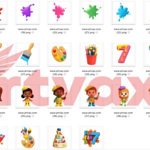 Painting Party Clipart Bundle