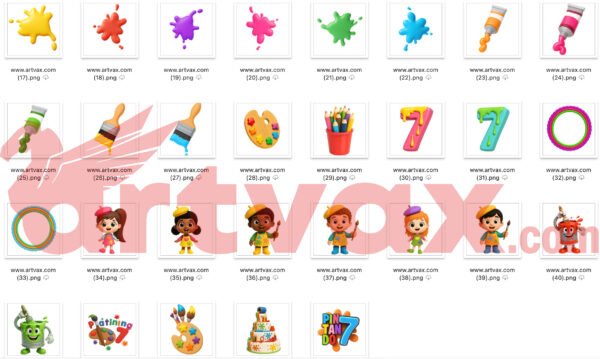 Painting Party Clipart Bundle