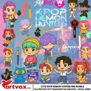 Kpop Demon Hunters Clipart Bundle