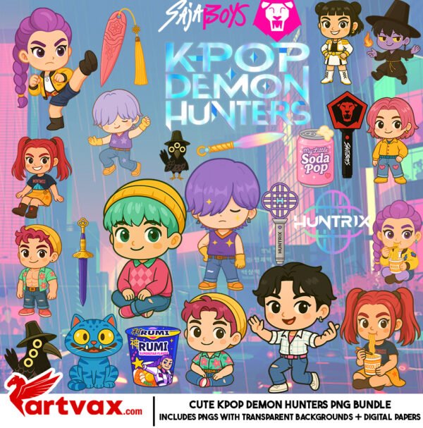 Kpop Demon Hunters Clipart Bundle