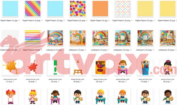 Painting Party Clipart Bundle
