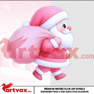 Pink Christmas Clipart Bundle