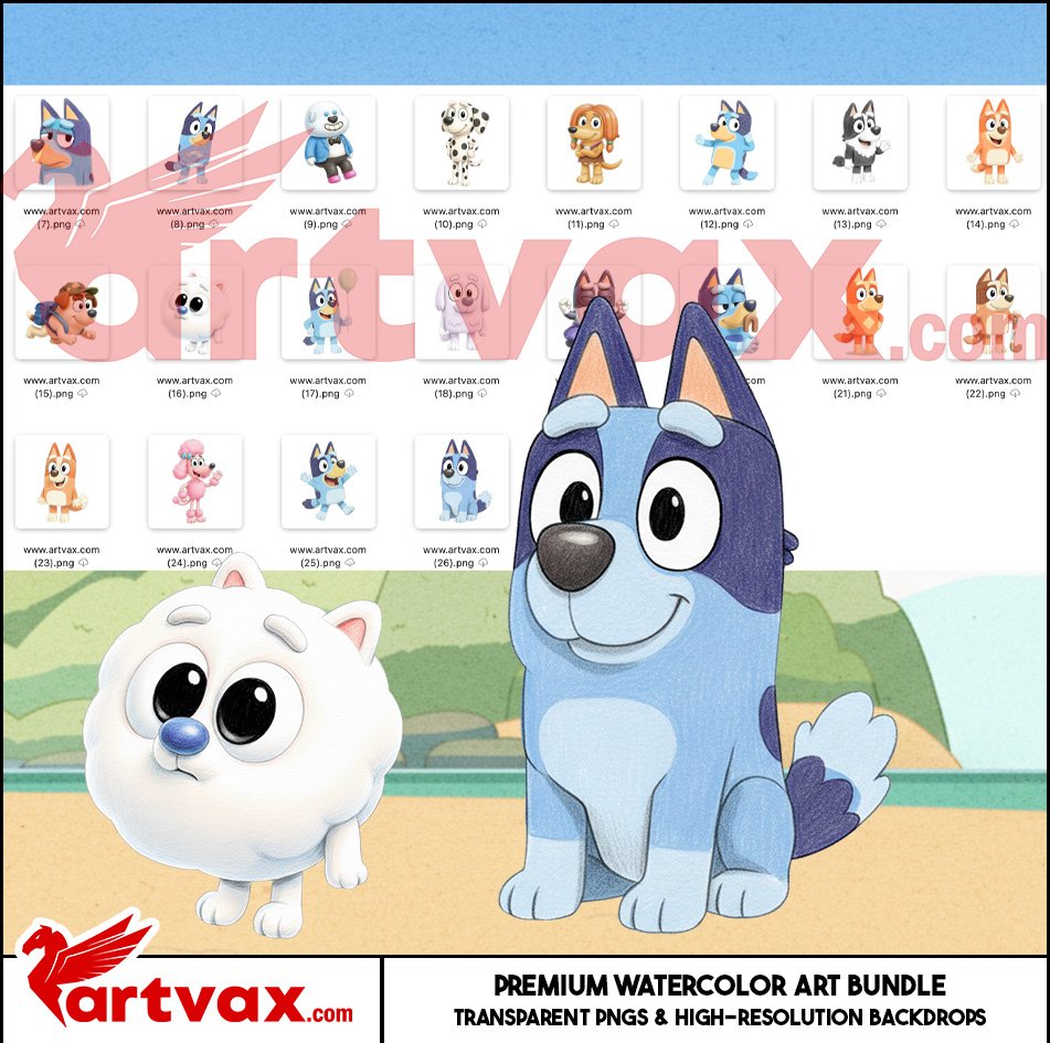Bluey Clipart Bundle