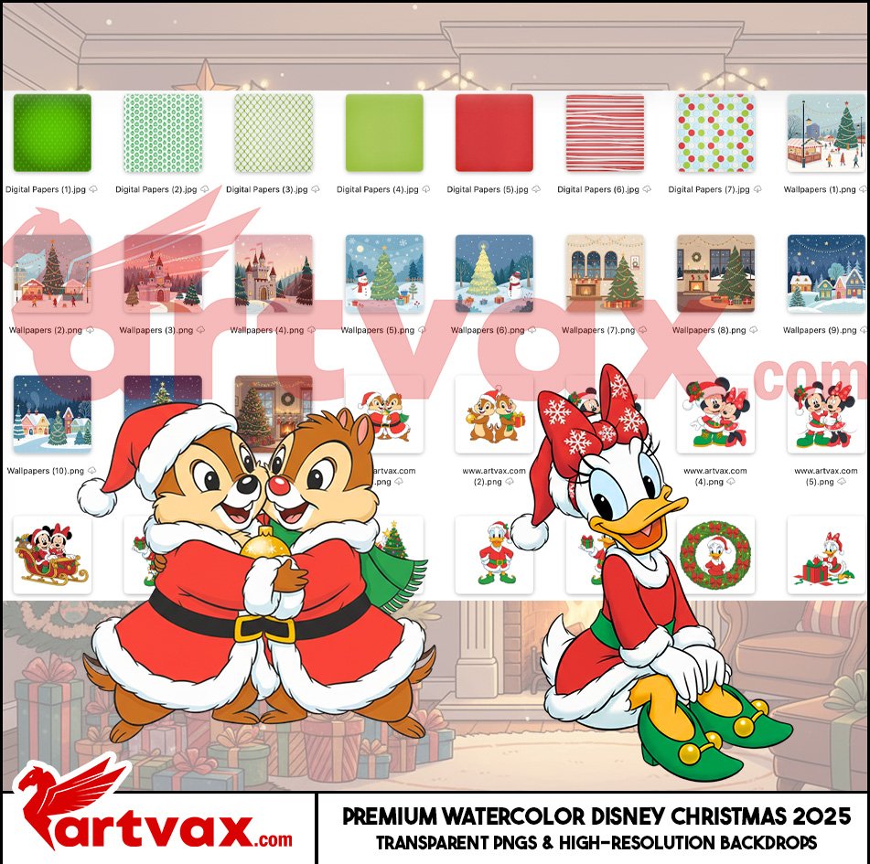 Disney Christmas Clipart Bundle