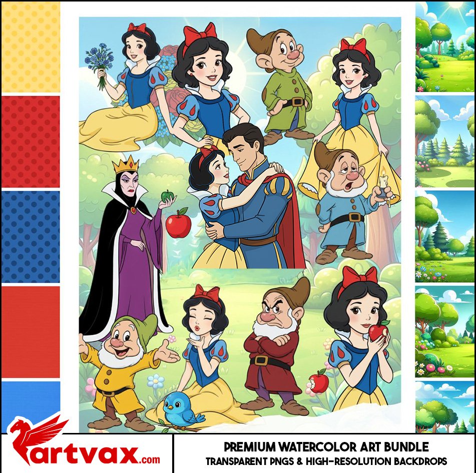 Snow White Clipart Bundle