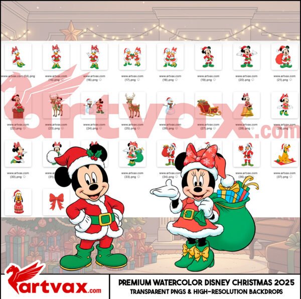 Disney Christmas Clipart Bundle