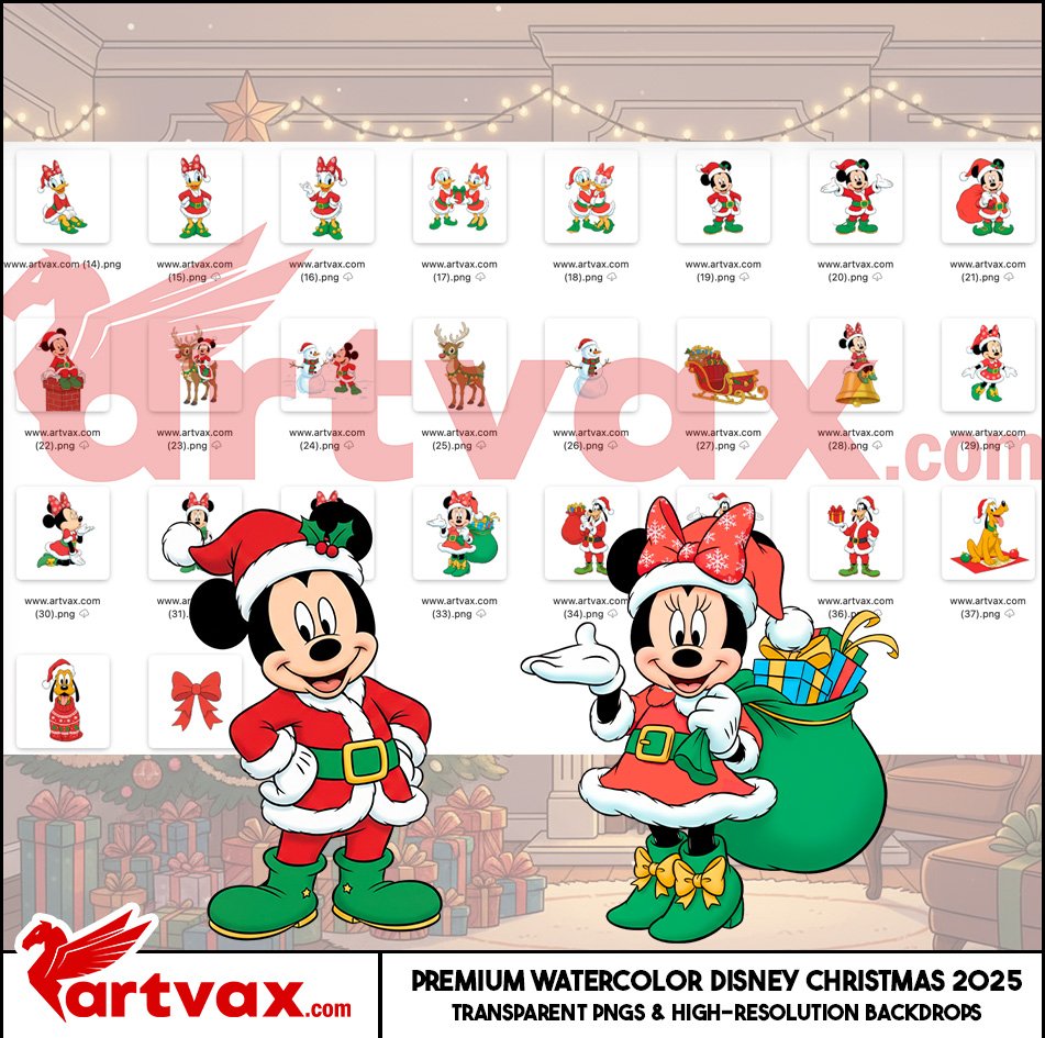 Disney Christmas Clipart Bundle
