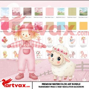 Cute Farm Clipart Bundle