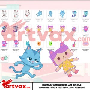 Gabby's Dollhouse Clipart Bundle
