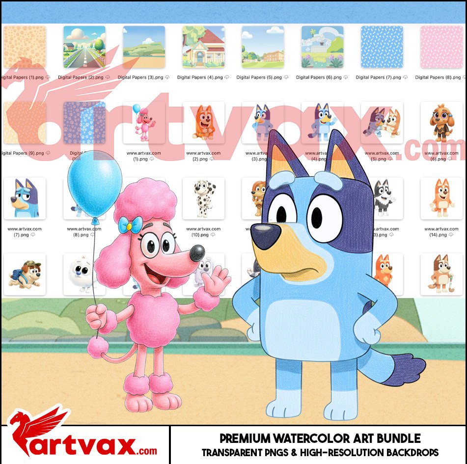Bluey Clipart Bundle
