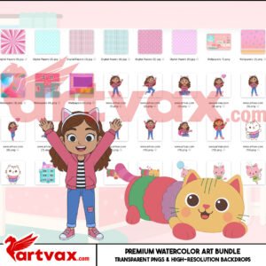 Gabby's Dollhouse Clipart Bundle