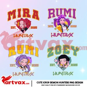 Huntrix KPop Demon Hunters PNG Bundle