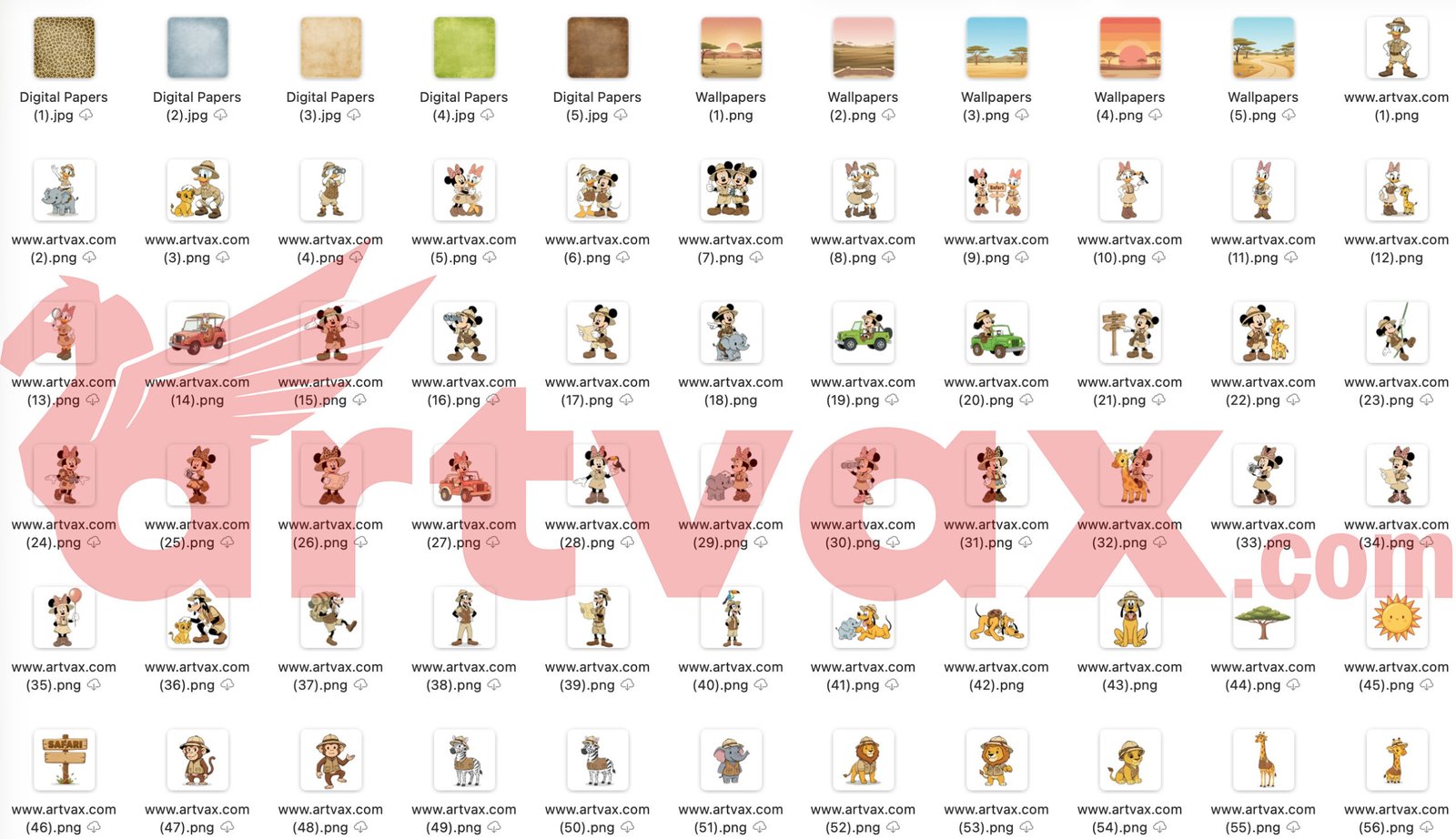 Safari Disney Clipart Bundle