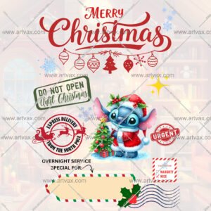 Stitch Santa Sack PNG