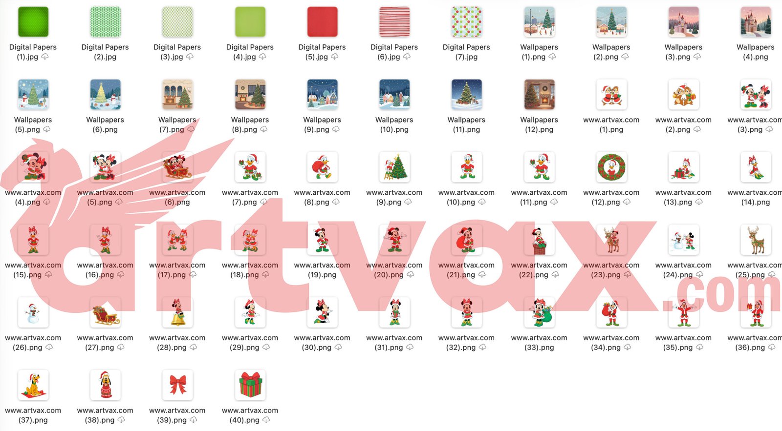 Disney Christmas Clipart Bundle | Mickey Minnie Donald PNGs | Holiday Digital Download | Christmas Party Decor & Sublimation - Image 2