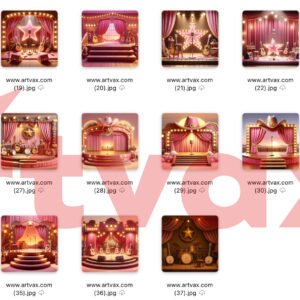 Pink Cowgirl Singer Clipart Bundle