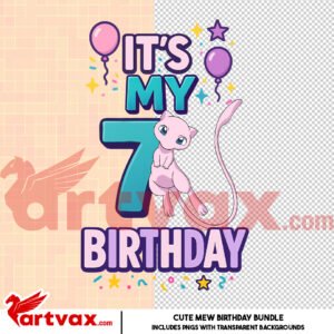 Mew Birthday PNG Bundle