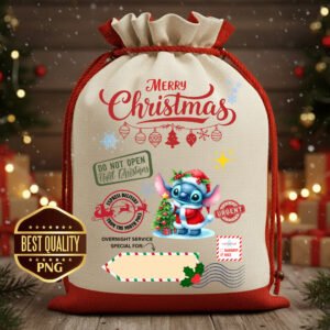 Stitch Santa Sack PNG