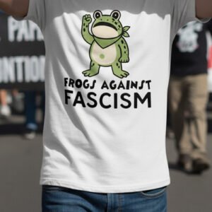 Alternative view of Frogs Against Fascism SVG | Frog Protest Clipart | Digital Cut File | Anti-Fascist PNG | Vinyl Decal & T-Shirt Design