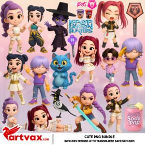 K-Pop Demon Hunters PNG Bundle