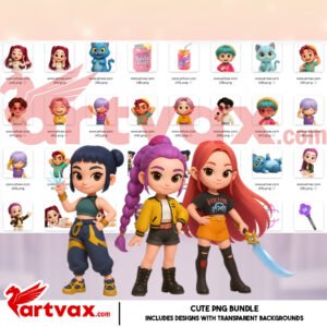 K-Pop Demon Hunters PNG Bundle
